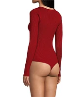 Takara Long Sleeve Directional Rib Bodysuit