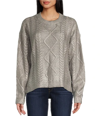 Takara Long Sleeve Foil Pullover Sweater