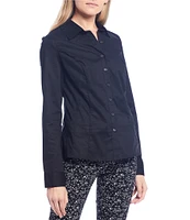 Takara Long-Sleeve Tailored Dress Blouse