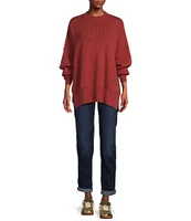 Takara Oversized Crew Neck Pullover Sweater