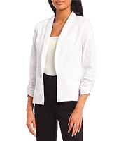 Takara Ruched Sleeve Suiting Blazer