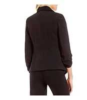 Takara Ruched Sleeve Suiting Blazer