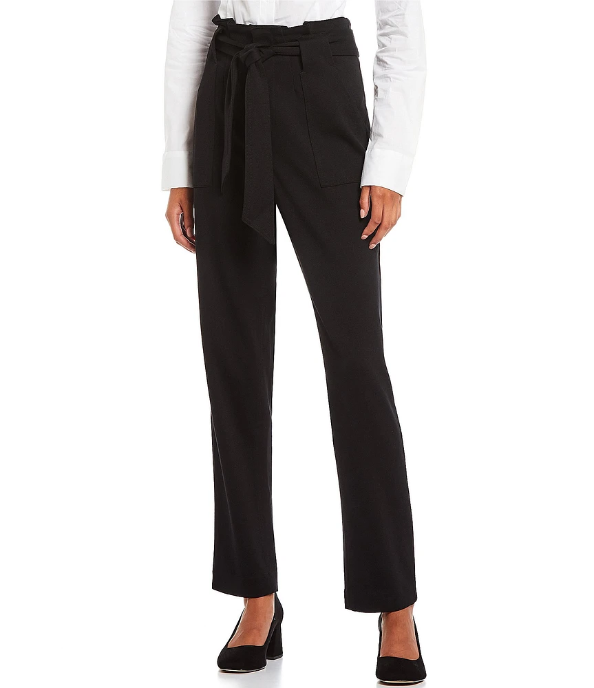 Takara Self-Tie Solid Ponte Pants