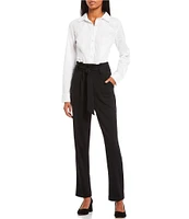 Takara Self-Tie Solid Ponte Pants