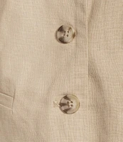Takara Sleeveless Linen-Blend Coordinating Vest