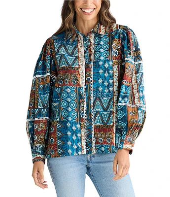 Talisman Castella Cotton Voile Patchwork Shirt