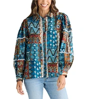 Talisman Castella Cotton Voile Patchwork Shirt