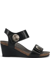 Taos Footwear Carousel 3 Leather Wedge Sandals