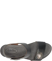 Taos Footwear Carousel 3 Leather Wedge Sandals