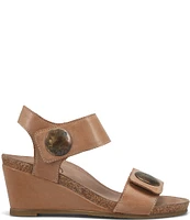 Taos Footwear Carousel 3 Leather Wedge Sandals