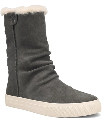 Taos Footwear Cozy Chic Suede Faux Fur Lined Platform Mid Boots