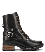 Taos Footwear Crave Leather Lug Sole Combat Booties