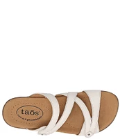 Taos Footwear Double U Leather Slide Sandals