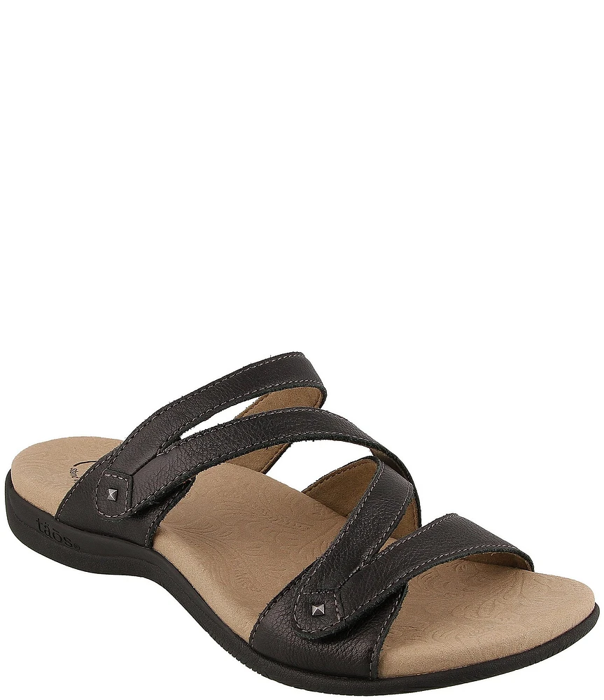 Taos Footwear Double U Leather Slide Sandals