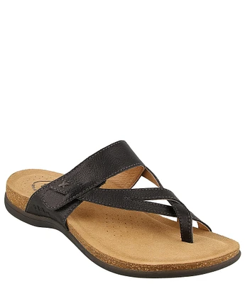 Taos Footwear Perfect Leather Toe Loop Thong Adjustable Sandals