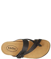 Taos Footwear Perfect Leather Toe Loop Thong Adjustable Sandals