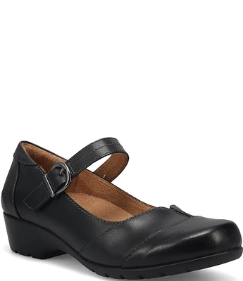 Taos Footwear Routine Leather Block Heel Mary Jane Pumps