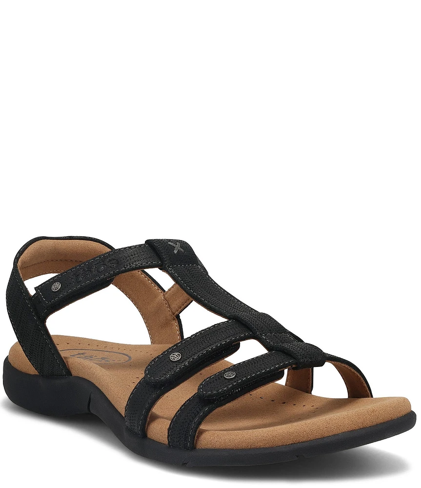 Taos Footwear Trophy 2 Embossed Leather Sandals