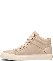 Taos Footwear Women's Winner High Top Leather Side Zip Sneakers