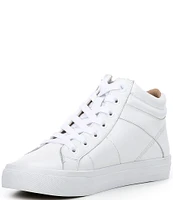 Taos Footwear Women's Winner High Top Leather Side Zip Sneakers