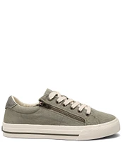 Taos Footwear Z-Soul Canvas Oxford Zip Detail Sneakers