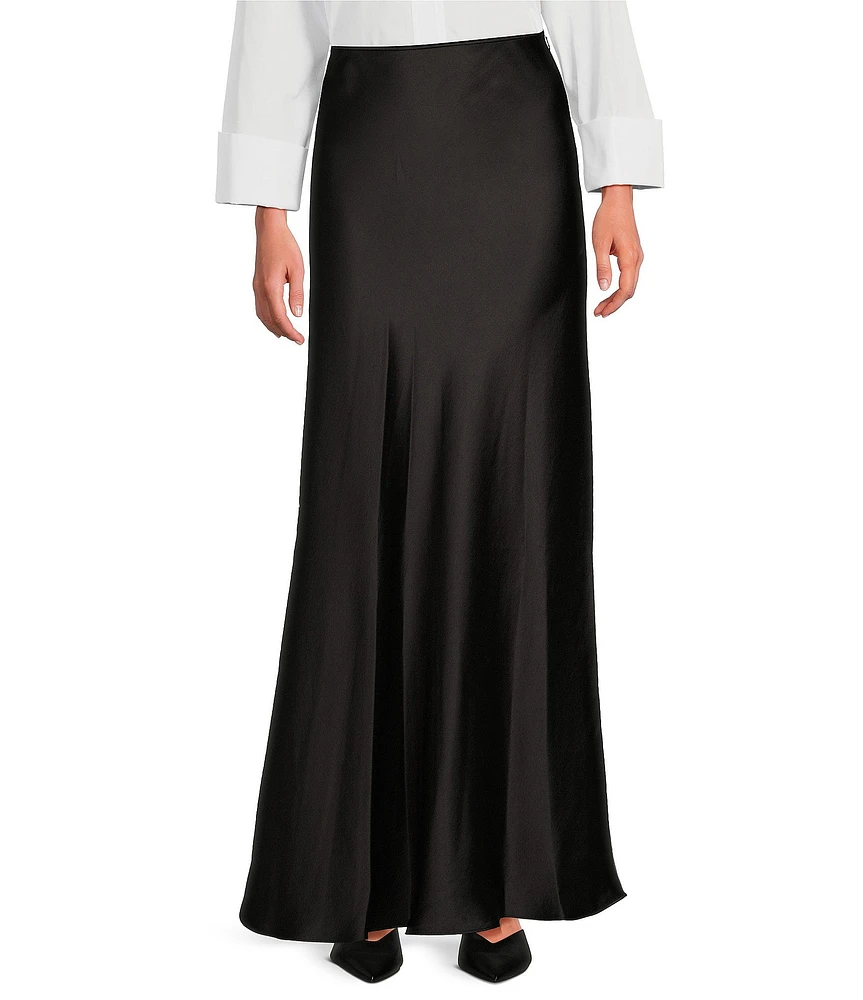 Tara Jarmon Jesta Woven Satin Maxi Skirt