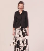 Tara Jarmon Joya Woven Satin Floral Print Maxi A-Line Skirt