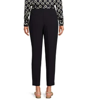 Tara Jarmon Paga Woven Crepe Slim Fit Cropped Removable Scarf Belt Pant