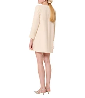 Tara Jarmon Rheala Split V-Neck Long Sleeve Heart Dress