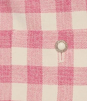 Tara Jarmon Russel Woven Gingham Round Neck Sleeveless A-Line Dress