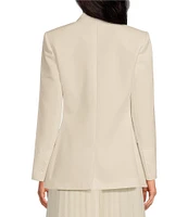 Tara Jarmon Viola Woven Wool-Blend Notch Collar Long Sleeve Suit Jacket