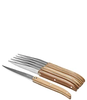 Tarrerias Bonjean Laguiole Sens Light Wood Handle 6-Piece Steak Knife Set