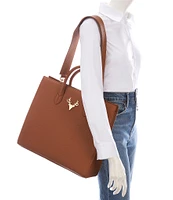 Taxidermy Amy Leather Tote Bag