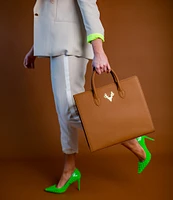 Taxidermy Amy Leather Tote Bag
