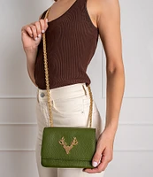 Taxidermy Pebbled Leather Micro Crossbody Bag