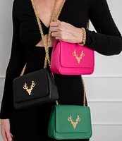 Taxidermy Pebbled Leather Micro Crossbody Bag