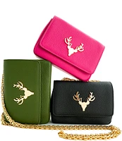 Taxidermy Pebbled Leather Micro Crossbody Bag
