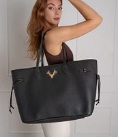 Taxidermy Liz Large Pebble Leather Tote Bag