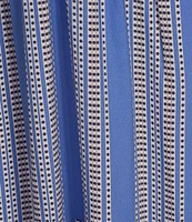 Taylor Striped V-Neckline Elbow Length Sleeve Tiered Bottom Maxi Dress