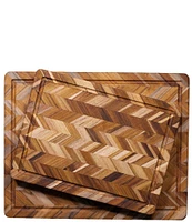 Teakhaus Herringbone Butcher Block Carving Board