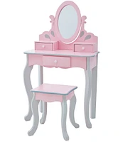 Teamson Kids Little Princess Rapunzel Vanity & Stool Set