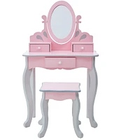 Teamson Kids Little Princess Rapunzel Vanity & Stool Set