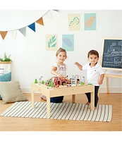 Teamson Kids Preschool Play Lab 85 Piece Train & Town Table Set