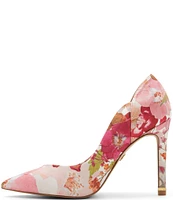 Ted Baker London Camille Floral Print Satin Pumps