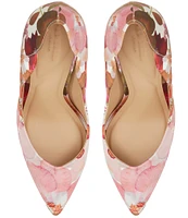 Ted Baker London Camille Floral Print Satin Pumps