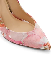 Ted Baker London Camille Floral Print Satin Pumps