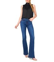 Ted Baker London Charmeuse Mock Neck Sleeveless Back Tie Blouse
