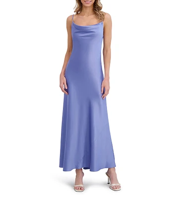 Ted Baker London Crepe Satin Cowl Neck Sleeveless Slip Dress