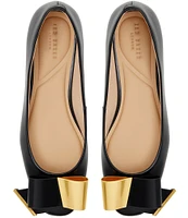 Ted Baker London Daria Leather Bow Dress Flats