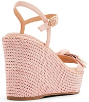 Ted Baker London Gia Canvas Bow Espadrille Wedge Sandals